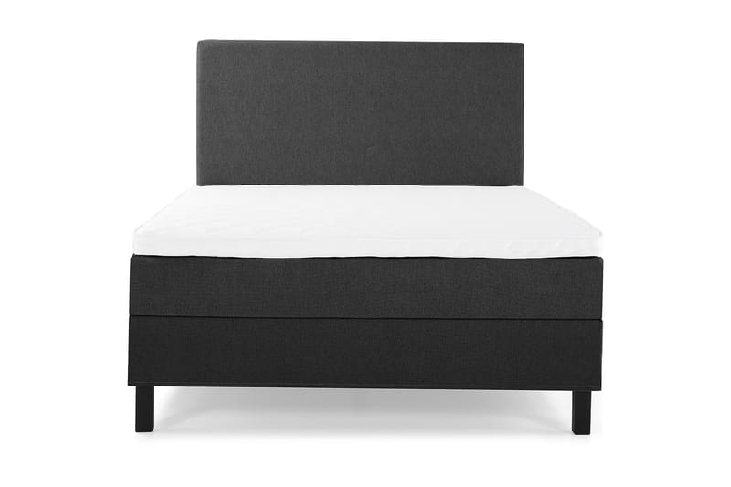 Lucky Komplet Sengepakke 140x200 Skum Glat Sengegavl - Sort/Grå - Møbler - Senge - Komplet sengepakke