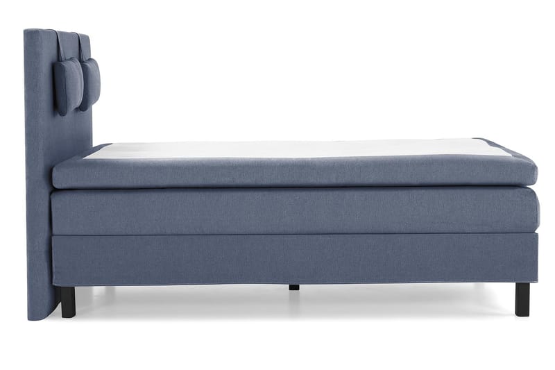 Lucky Komplet Sengepakke 140x200 Polyeter Glat Sengegavl - Nakkepude Lille Mørkeblå - Møbler - Senge - Kontinentalsenge