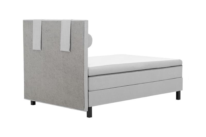 Lucky Komplet Sengepakke 140x200 Polyeter Glat Sengegavl - Nakkepude Stor Mellangrå - Møbler - Senge - Komplet sengepakke