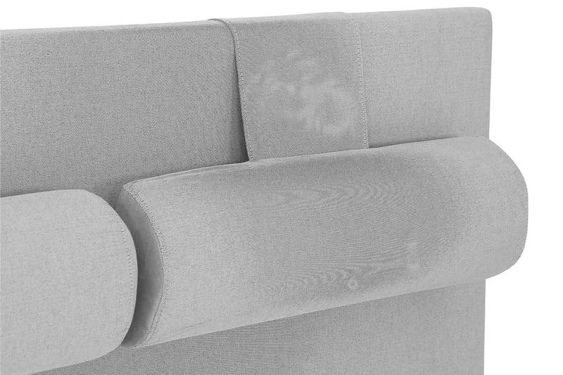 Lucky Komplet Sengepakke 140x200 Polyeter Glat Sengegavl - Nakkepude Stor Mellangrå - Møbler - Senge - Komplet sengepakke
