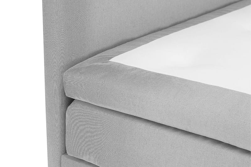 Lucky Komplet Sengepakke 140x200 Polyeter Glat Sengegavl - Nakkepude Stor Mellangrå - Møbler - Senge - Komplet sengepakke