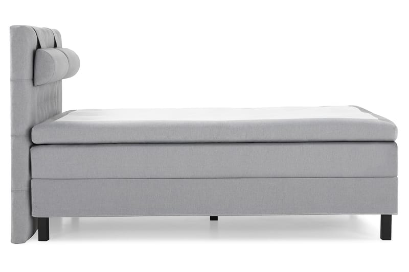 Lucky Komplet Sengepakke 140x200 Polyeter Diamant Sengegavl - Nakkepude Stor Mellangrå - Møbler - Senge - Komplet sengepakke
