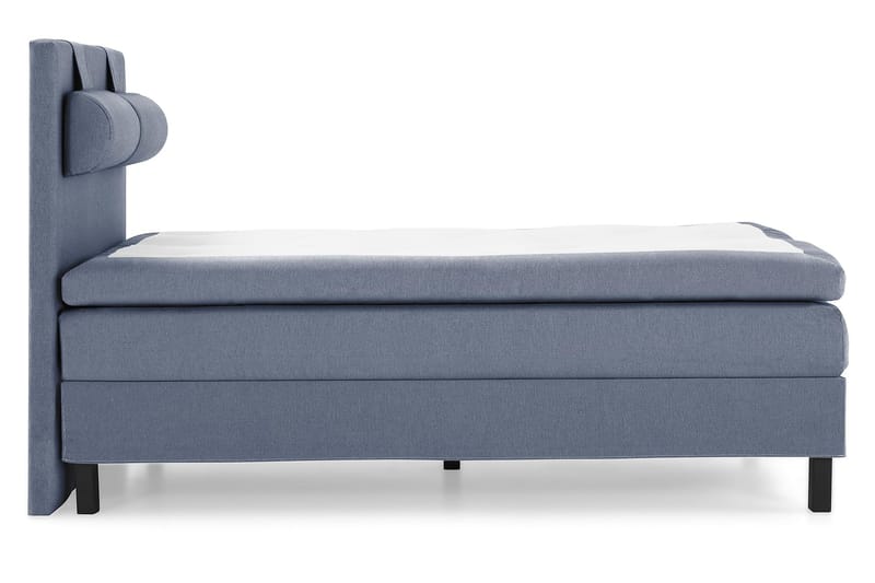 Lucky Komplet Sengepakke 140x200 Polyeter Glat Sengegavl - Nakkepude Stor Mørkeblå - Møbler - Senge - Komplet sengepakke