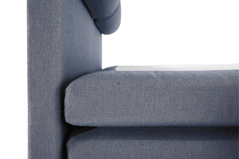 Lucky Komplet Sengepakke 140x200 Polyeter Glat Sengegavl - Nakkepude Stor Mørkeblå - Møbler - Senge - Komplet sengepakke