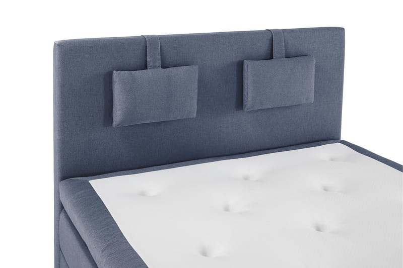 Lucky Komplet Sengepakke 140x200 Polyeter Glat Sengegavl - Nakkepude Lille Mørkeblå - Møbler - Senge - Komplet sengepakke