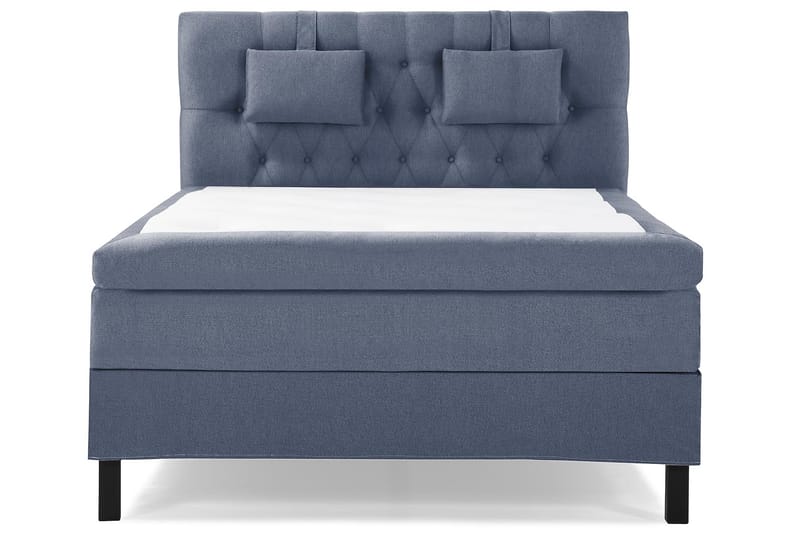 Lucky Komplet Sengepakke 140x200 Polyeter Diamant Sengegavl - Nakkepude Lille Mørkeblå - Møbler - Senge - Komplet sengepakke