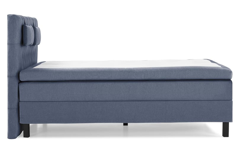 Lucky Komplet Sengepakke 140x200 Polyeter Diamant Sengegavl - Nakkepude Lille Mørkeblå - Møbler - Senge - Komplet sengepakke