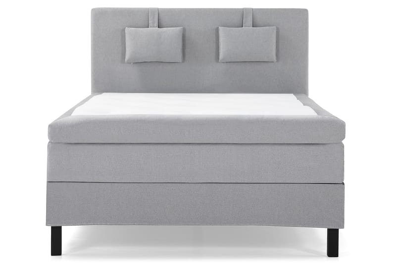 Lucky Komplet Sengepakke 140x200 Polyeter Glat Sengegavl - Nakkepude Lille Mellemgrå - Møbler - Senge - Komplet sengepakke