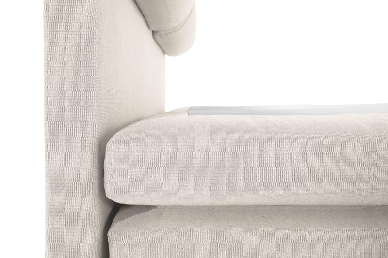 Lucky Komplet Sengepakke 140x200 Polyeter Glat Sengegavl - Nakkepude Stor Beige - Møbler - Senge - Kontinentalsenge