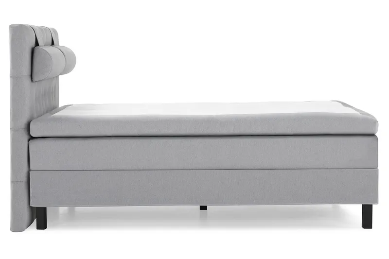 Lucky Komplet Sengepakke 140x200 Polyeter Diamant Sengegavl - Nakkepude Stor Mellangrå - Møbler - Senge - Kontinentalsenge