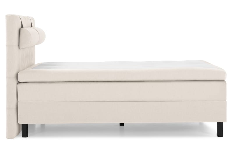 Lucky Komplet Sengepakke 140x200 Polyeter Diamant Sengegavl - Nakkepude Stor Beige - Møbler - Senge - Komplet sengepakke