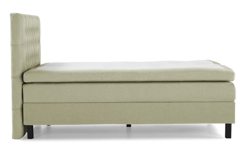 Lucky Komplet Sengepakke 140x200 Polyeter Diamant Sengegavl - Grøn - Møbler - Senge - Komplet sengepakke