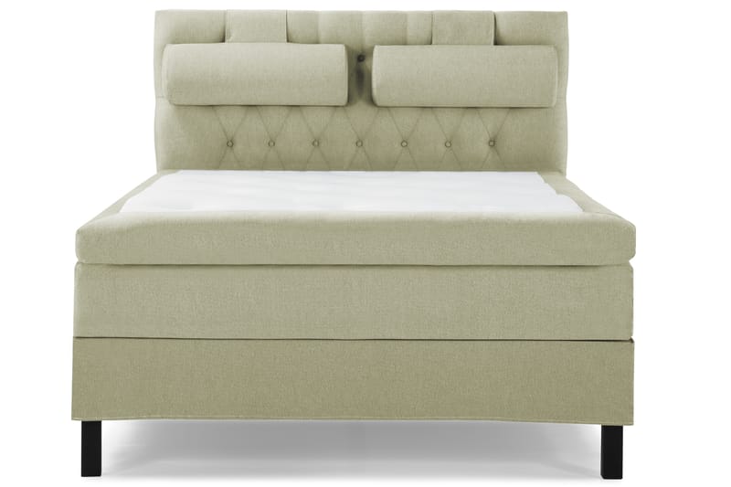 Lucky Komplet Sengepakke 140x200 Polyeter Diamant Sengegavl - Nakkepude Stor Grøn - Møbler - Senge - Komplet sengepakke