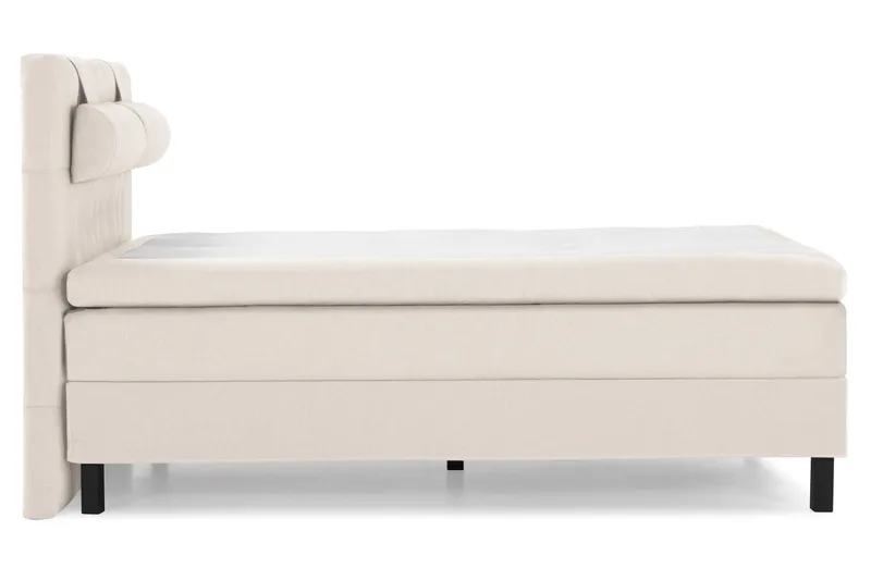 Lucky Komplet Sengepakke 140x200 Polyeter Diamant Sengegavl - Nakkepude Stor Beige - Møbler - Senge - Kontinentalsenge