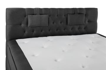 Lucky Komplet Sengepakke 160x200 Latex Diamant Sengegavl - Nakkepude Lille Sort/Grå - Møbler - Senge - Komplet sengepakke