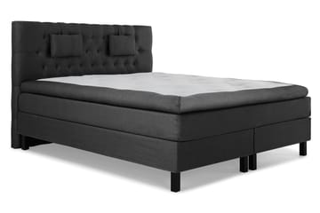 Lucky Komplet Sengepakke 160x200 Latex Diamant Sengegavl - Nakkepude Lille Sort/Grå - Møbler - Senge - Komplet sengepakke
