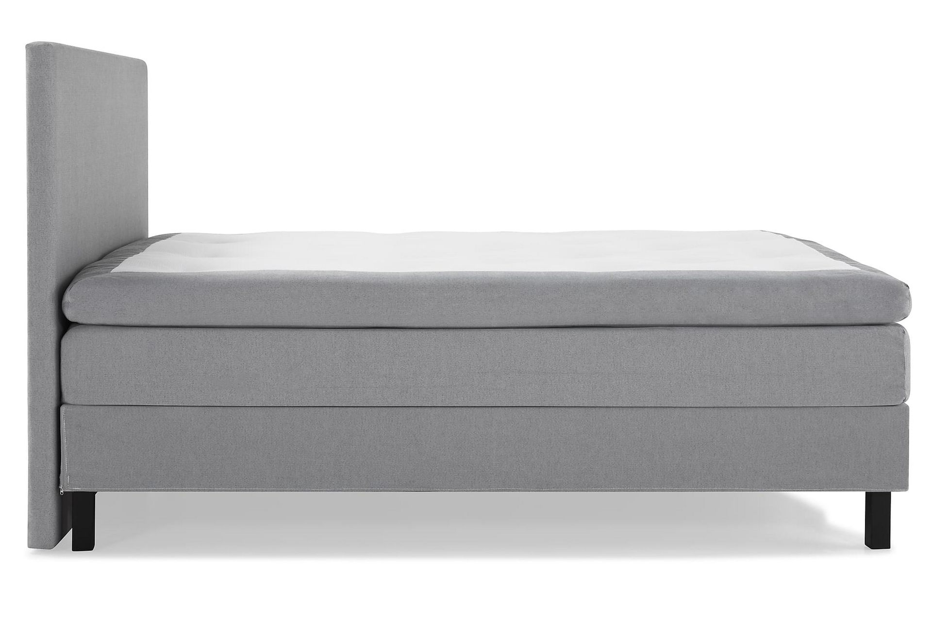 Lucky Komplet Sengepakke 160x200 Latex Glat Sengegavl - Mellangrå - Møbler - Senge - Komplet sengepakke