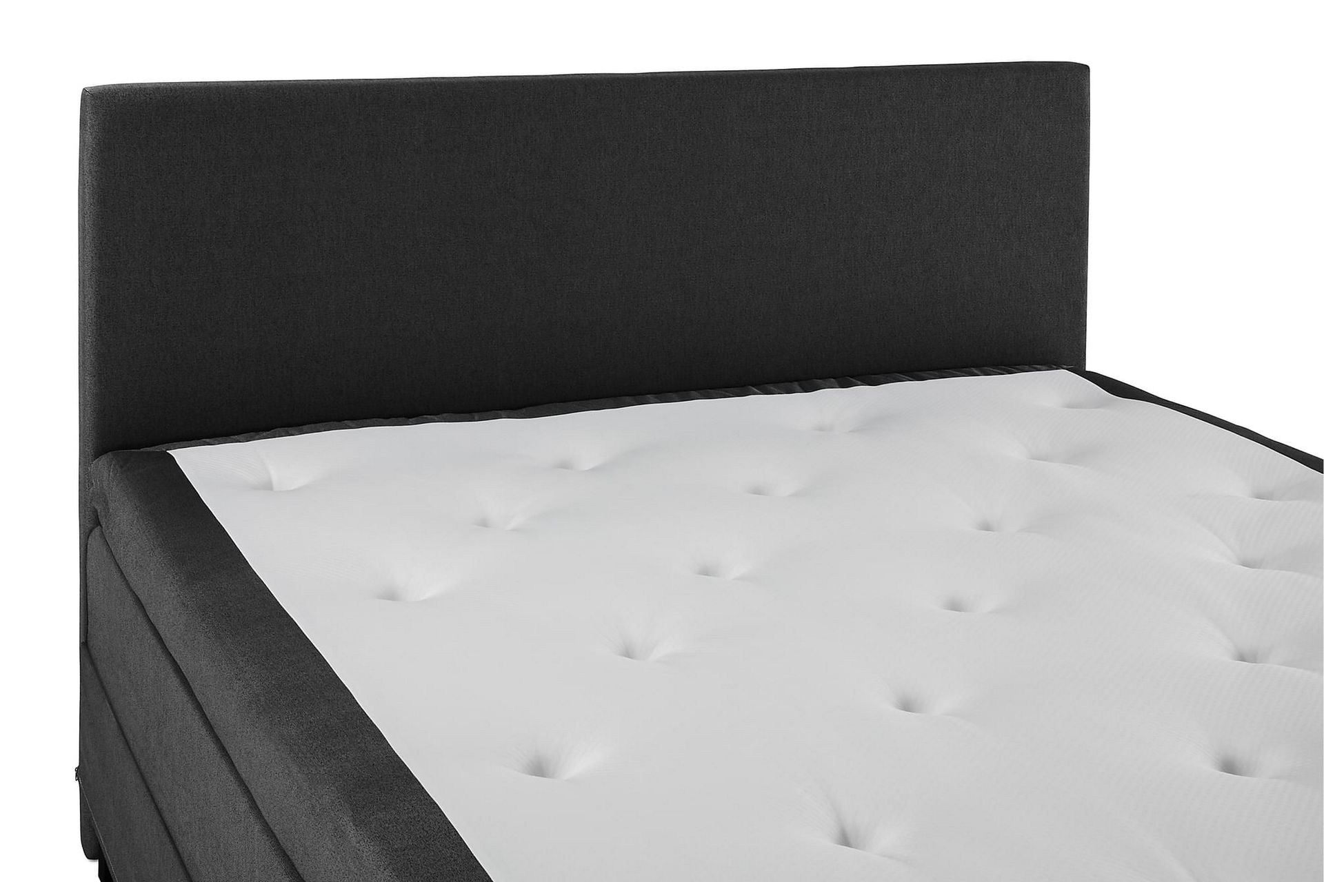 Lucky Komplet Sengepakke 160x200 Latex Glat Sengegavl - Sort/Grå - Møbler - Senge - Komplet sengepakke