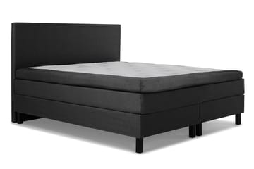 Lucky Komplet Sengepakke 160x200 Latex Glat Sengegavl - Sort/Grå - Møbler - Senge - Komplet sengepakke