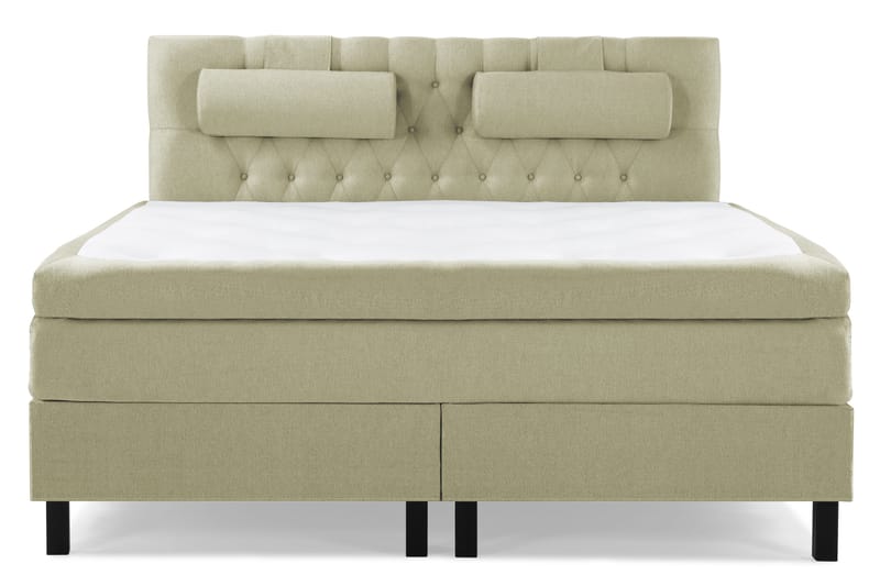 Lucky Komplet Sengepakke 160x200 Memory Diamant Sengegavl - Nakkepude Stor Grøn - Møbler - Senge - Kontinentalsenge