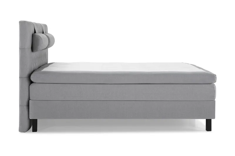 Lucky Komplet Sengepakke 160x200 Memory Diamant Sengegavl - Nakkepude Stor Mellangrå - Møbler - Senge - Kontinentalsenge