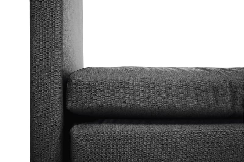 Lucky Komplet Sengepakke 160x200 Memory Glat Sengegavl - Nakkepude Lille Sort/Grå - Møbler - Senge - Kontinentalsenge