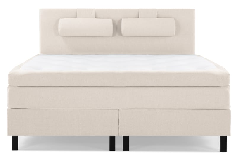 Lucky Komplet Sengepakke 160x200 Memory Glat Sengegavl - Nakkepude Stor Beige - Møbler - Senge - Komplet sengepakke
