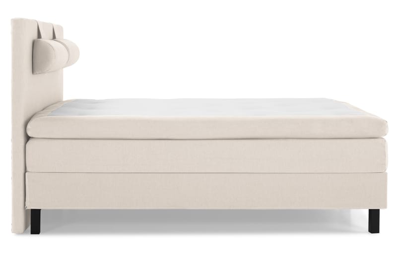 Lucky Komplet Sengepakke 160x200 Memory Glat Sengegavl - Nakkepude Stor Beige - Møbler - Senge - Komplet sengepakke