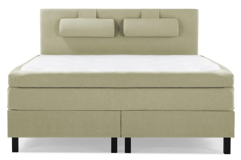 Lucky Komplet Sengepakke 160x200 Memory Glat Sengegavl - Nakkepude Stor Grøn - Møbler - Senge - Kontinentalsenge