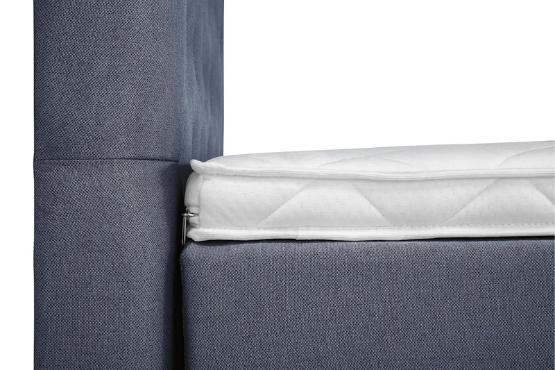 Lucky Komplet Sengepakke 160x200 Skum Diamant Sengegavl - Mørkeblå - Møbler - Senge - Kontinentalsenge