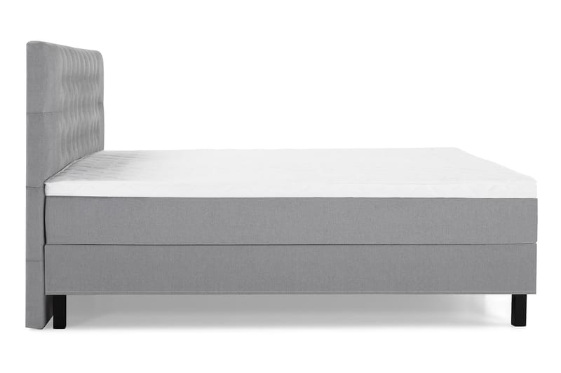 Lucky Komplet Sengepakke 160x200 Skum Diamant Sengegavl - Mellangrå - Møbler - Senge - Komplet sengepakke