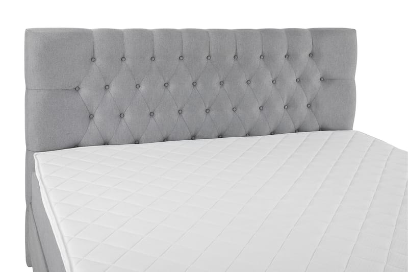 Lucky Komplet Sengepakke 160x200 Skum Diamant Sengegavl - Mellangrå - Møbler - Senge - Komplet sengepakke