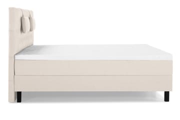 Lucky Komplet Sengepakke 160x200 Skum Diamant Sengegavl - Nakkepude Lille Beige - Møbler - Senge - Komplet sengepakke