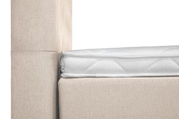 Lucky Komplet Sengepakke 160x200 Skum Diamant Sengegavl - Nakkepude Lille Beige - Møbler - Senge - Komplet sengepakke