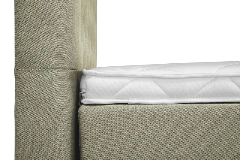 Lucky Komplet Sengepakke 160x200 Skum Diamant Sengegavl - Nakkepude Lille Grøn - Møbler - Senge - Kontinentalsenge