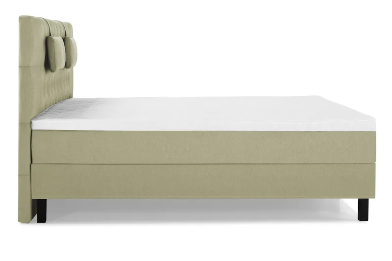 Lucky Komplet Sengepakke 160x200 Skum Diamant Sengegavl - Nakkepude Lille Grøn - Møbler - Senge - Kontinentalsenge