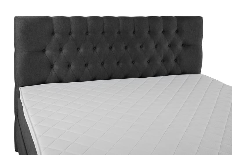 Lucky Komplet Sengepakke 160x200 Skum Diamant Sengegavl - Sort/Grå - Møbler - Senge - Komplet sengepakke