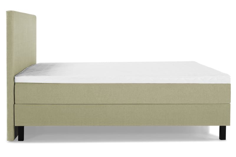 Lucky Komplet Sengepakke 160x200 Skum Glat Sengegavl - Grøn - Møbler - Senge - Kontinentalsenge