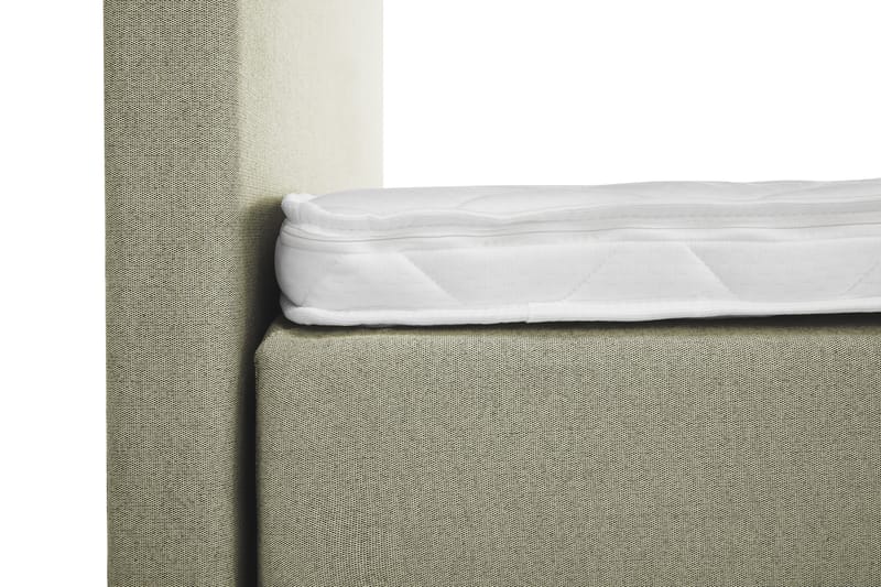 Lucky Komplet Sengepakke 160x200 Skum Glat Sengegavl - Grøn - Møbler - Senge - Kontinentalsenge