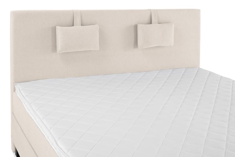 Lucky Komplet Sengepakke 160x200 Skum Glat Sengegavl - Nakkepude Lille Beige - Møbler - Senge - Komplet sengepakke