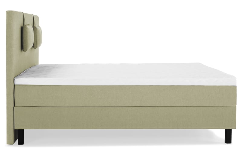 Lucky Komplet Sengepakke 160x200 Skum Glat Sengegavl - Nakkepude Lille Grøn - Møbler - Senge - Kontinentalsenge