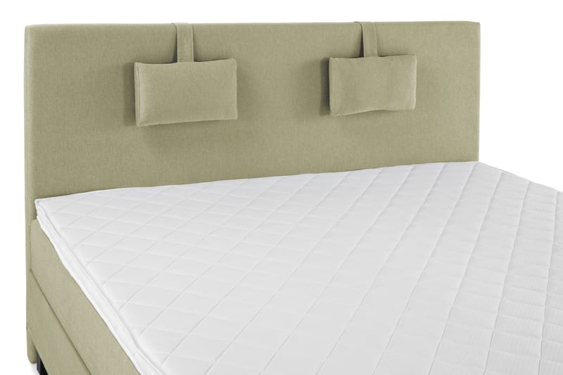 Lucky Komplet Sengepakke 160x200 Skum Glat Sengegavl - Nakkepude Lille Grøn - Møbler - Senge - Kontinentalsenge