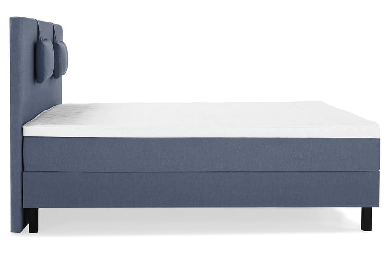 Lucky Komplet Sengepakke 160x200 Skum Glat Sengegavl - Nakkepude Lille Mørkeblå - Møbler - Senge - Komplet sengepakke