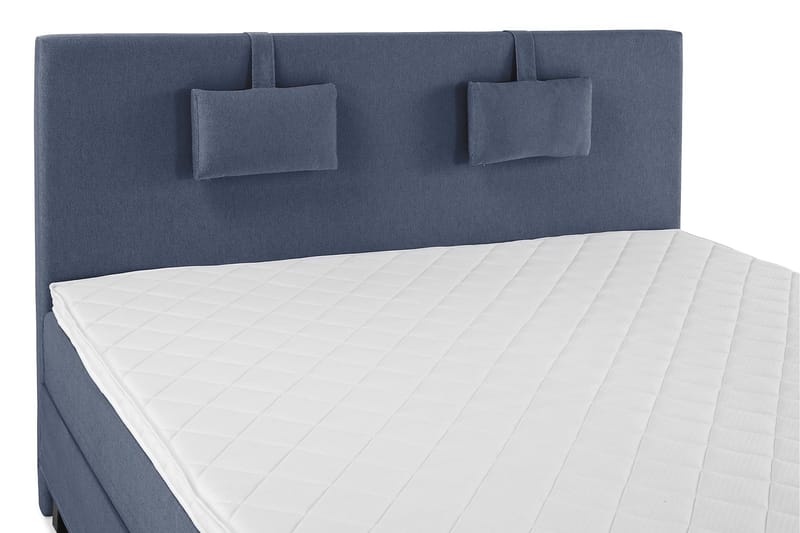 Lucky Komplet Sengepakke 160x200 Skum Glat Sengegavl - Nakkepude Lille Mørkeblå - Møbler - Senge - Komplet sengepakke