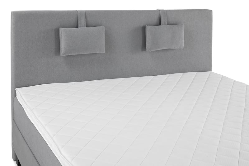 Lucky Komplet Sengepakke 160x200 Skum Glat Sengegavl - Nakkepude Lille Mellemgrå - Møbler - Senge - Komplet sengepakke