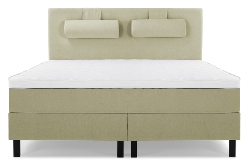 Lucky Komplet Sengepakke 160x200 Skum Glat Sengegavl - Nakkepude Stor Grøn - Møbler - Senge - Komplet sengepakke