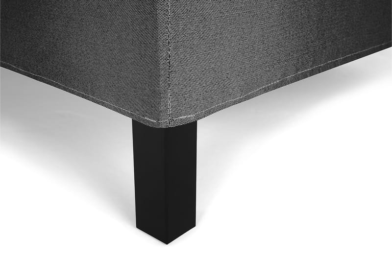 Lucky Komplet Sengepakke 160x200 Skum Glat Sengegavl - Nakkepude Stor Sort/Grå - Møbler - Senge - Komplet sengepakke