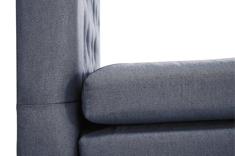 Lucky Komplet Sengepakke 160x200 Polyeter Diamant Sengegavl - Nakkepude Stor Mørkeblå - Møbler - Senge - Kontinentalsenge