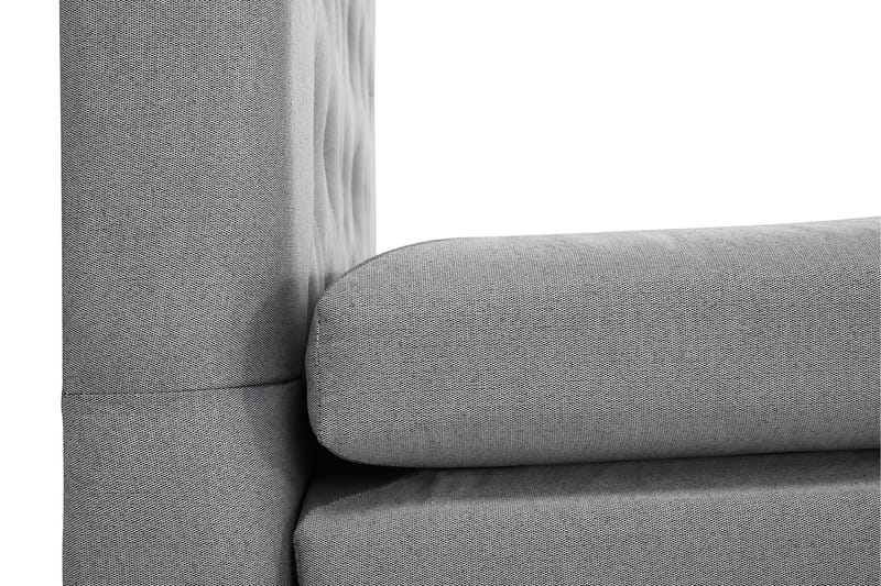 Lucky Komplet Sengepakke 160x200 Polyeter Diamant Sengegavl - Nakkepude Lille Mellemgrå - Møbler - Senge - Komplet sengepakke