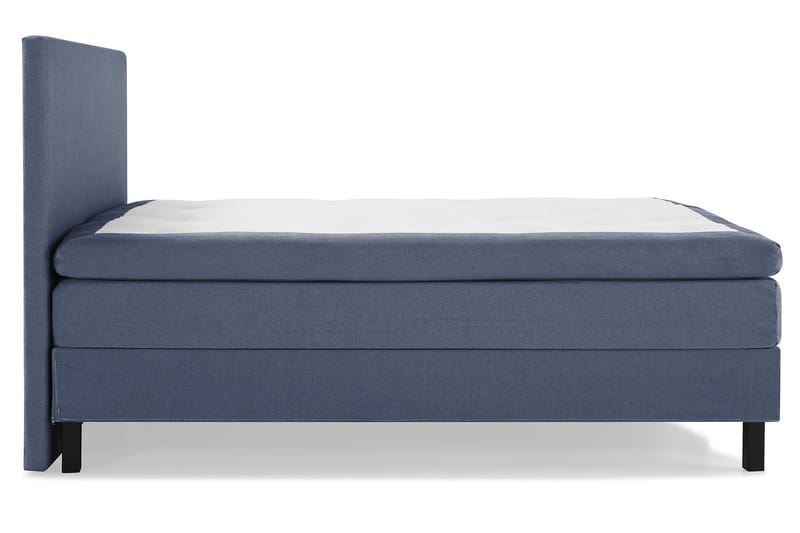 Lucky Komplet Sengepakke 160x200 Polyeter Glat Sengegavl - Mørkeblå - Møbler - Senge - Kontinentalsenge